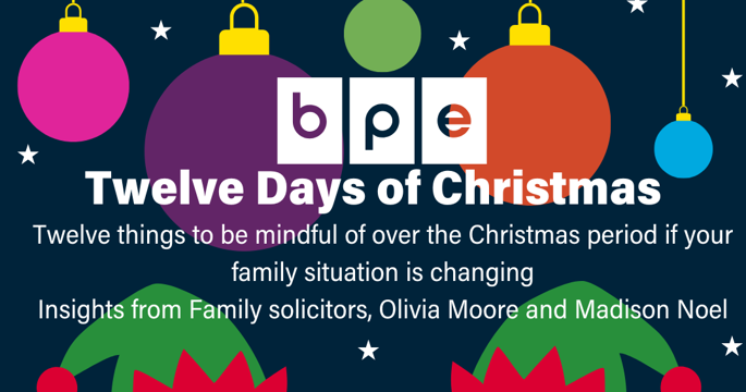 The 12 Days of Christmas with BPE's Family team